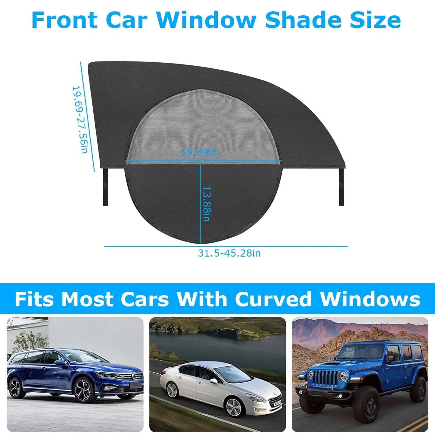 2-Piece: Car Side Window Screen Mesh Cover