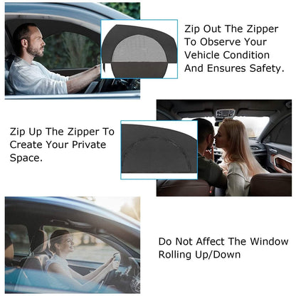 2-Piece: Car Side Window Screen Mesh Cover