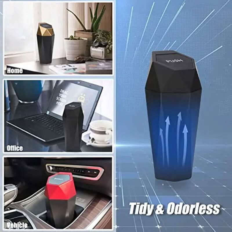 2-Piece: Compact Car Mini Trash Can