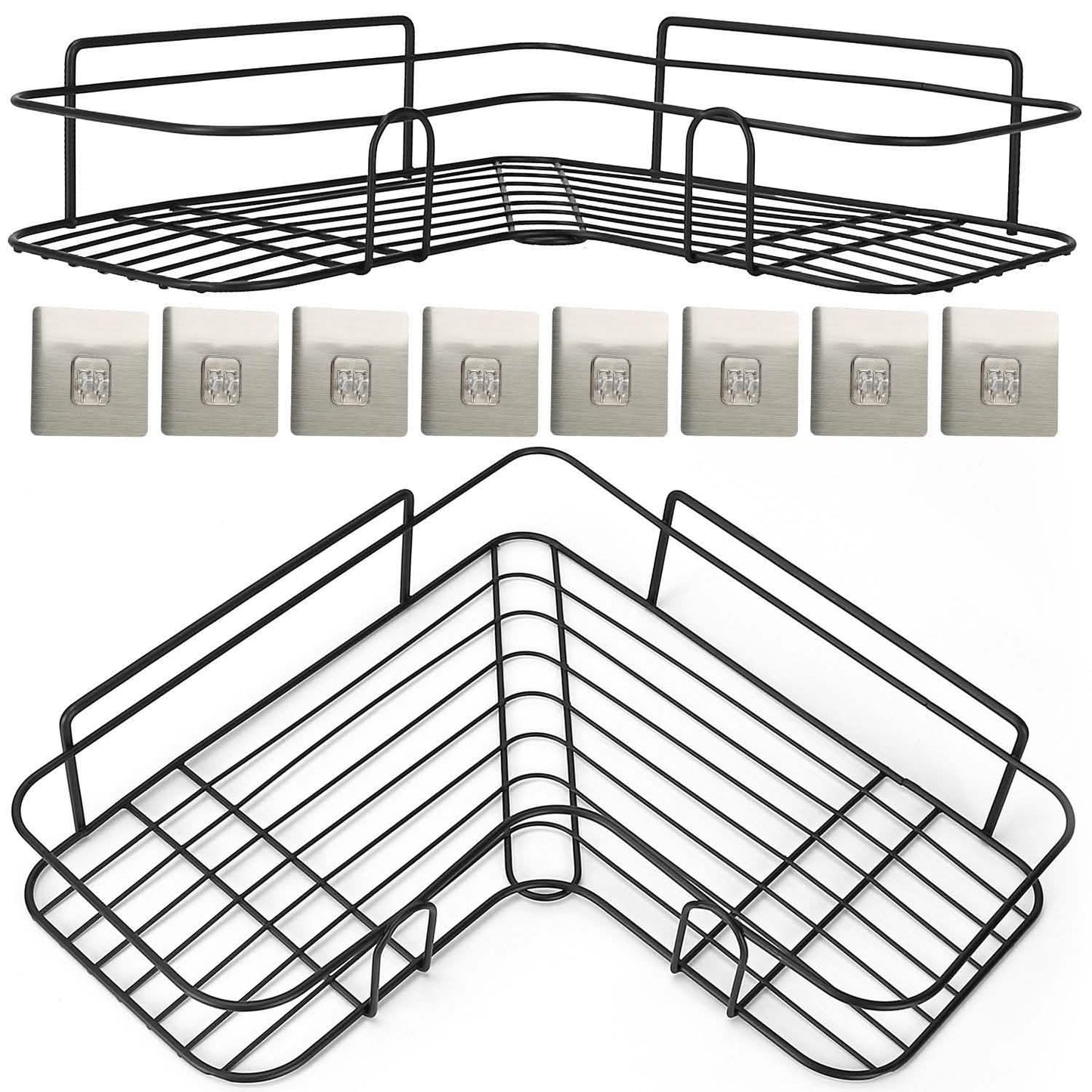 2-Piece: Corner Shower Caddy Shelves