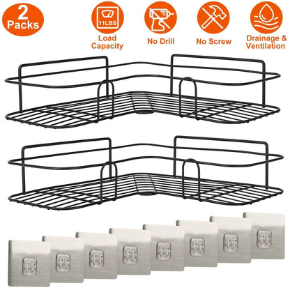 2-Piece: Corner Shower Caddy Shelves