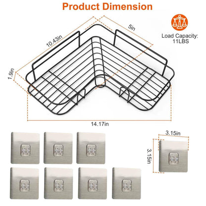 2-Piece: Corner Shower Caddy Shelves