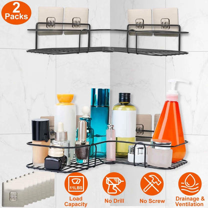 2-Piece: Corner Shower Caddy Shelves