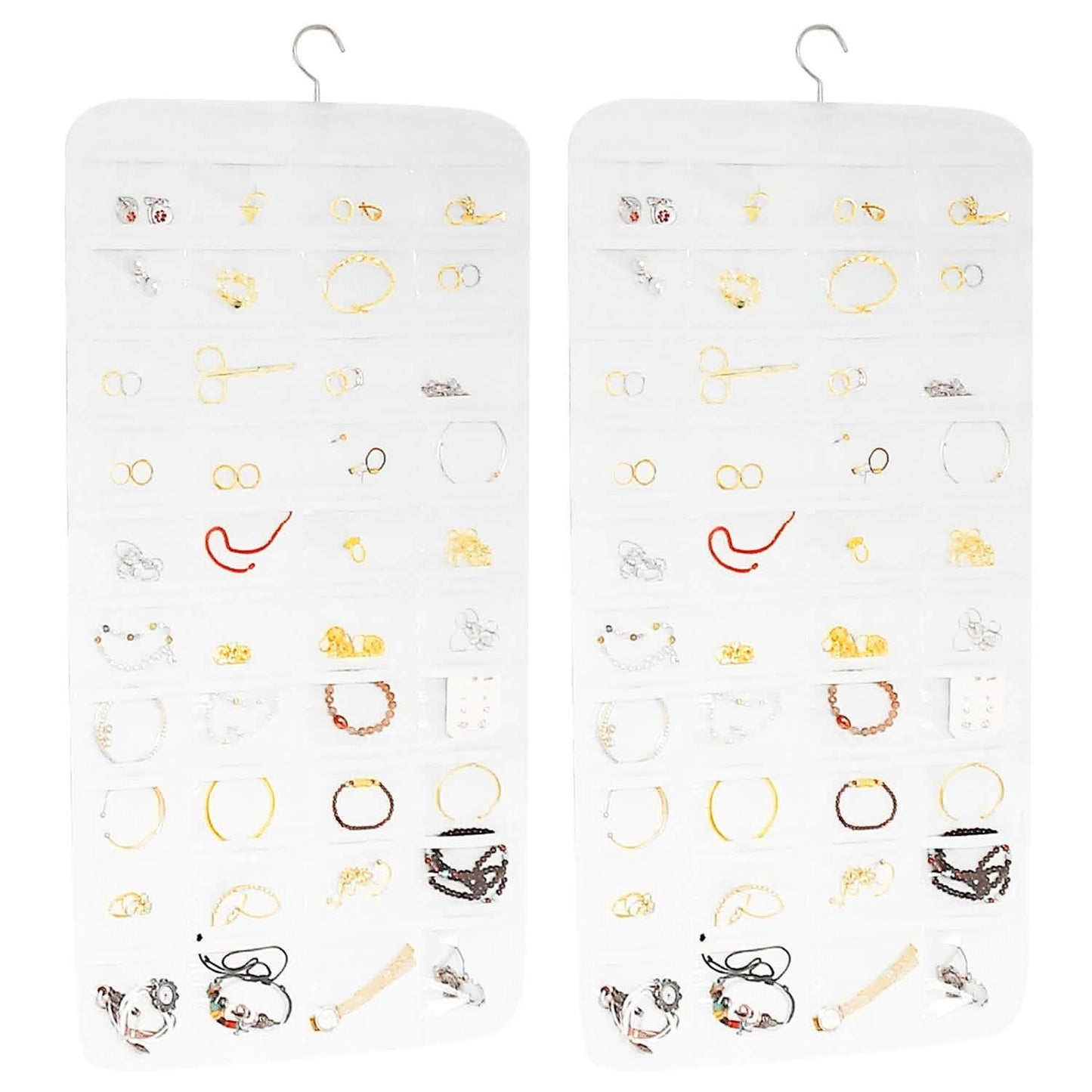 2-Piece: Hanging Jewelry Organizer