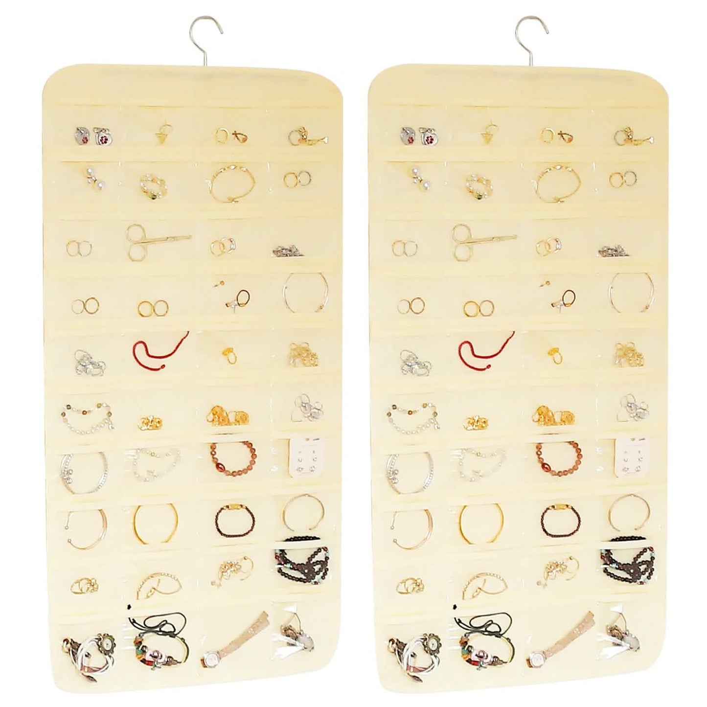 2-Piece: Hanging Jewelry Organizer