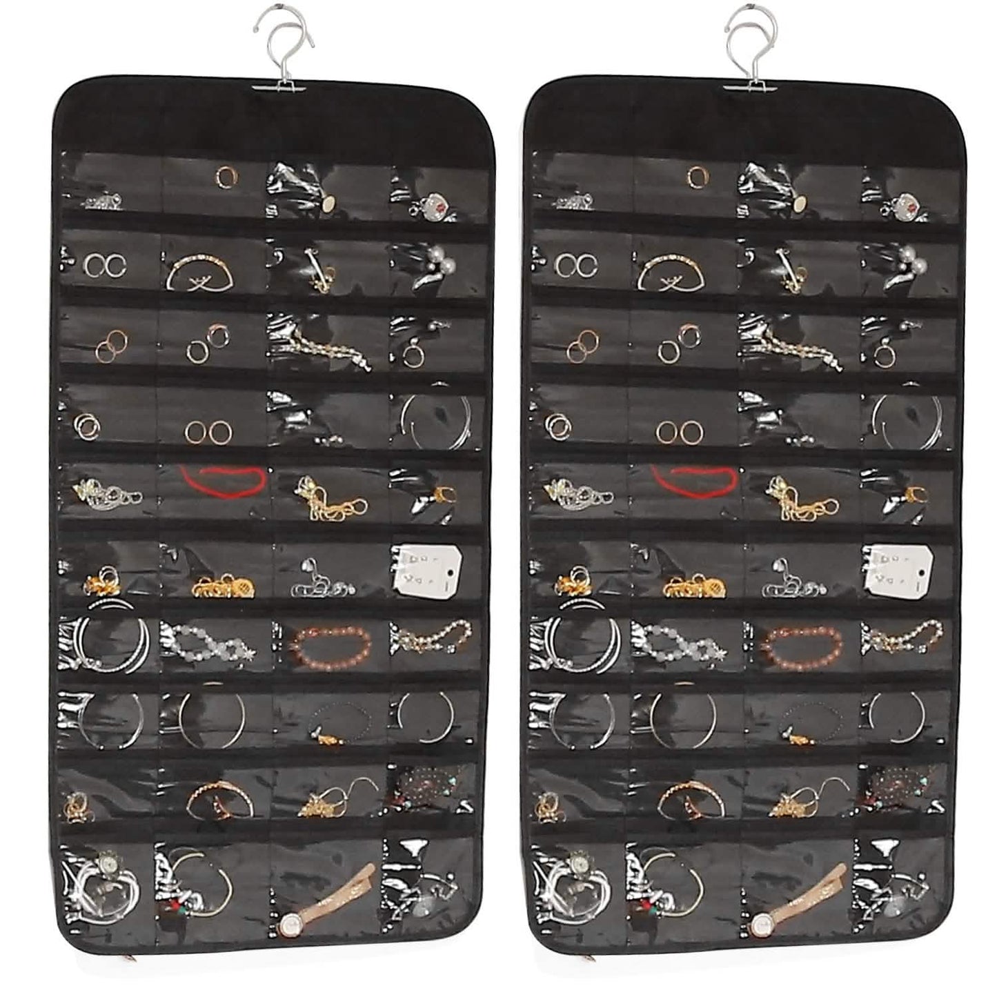 2-Piece: Hanging Jewelry Organizer