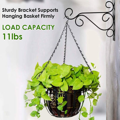 2-Piece: Iron Plant Hanging Bracket Plant Hanger Wall Hooks