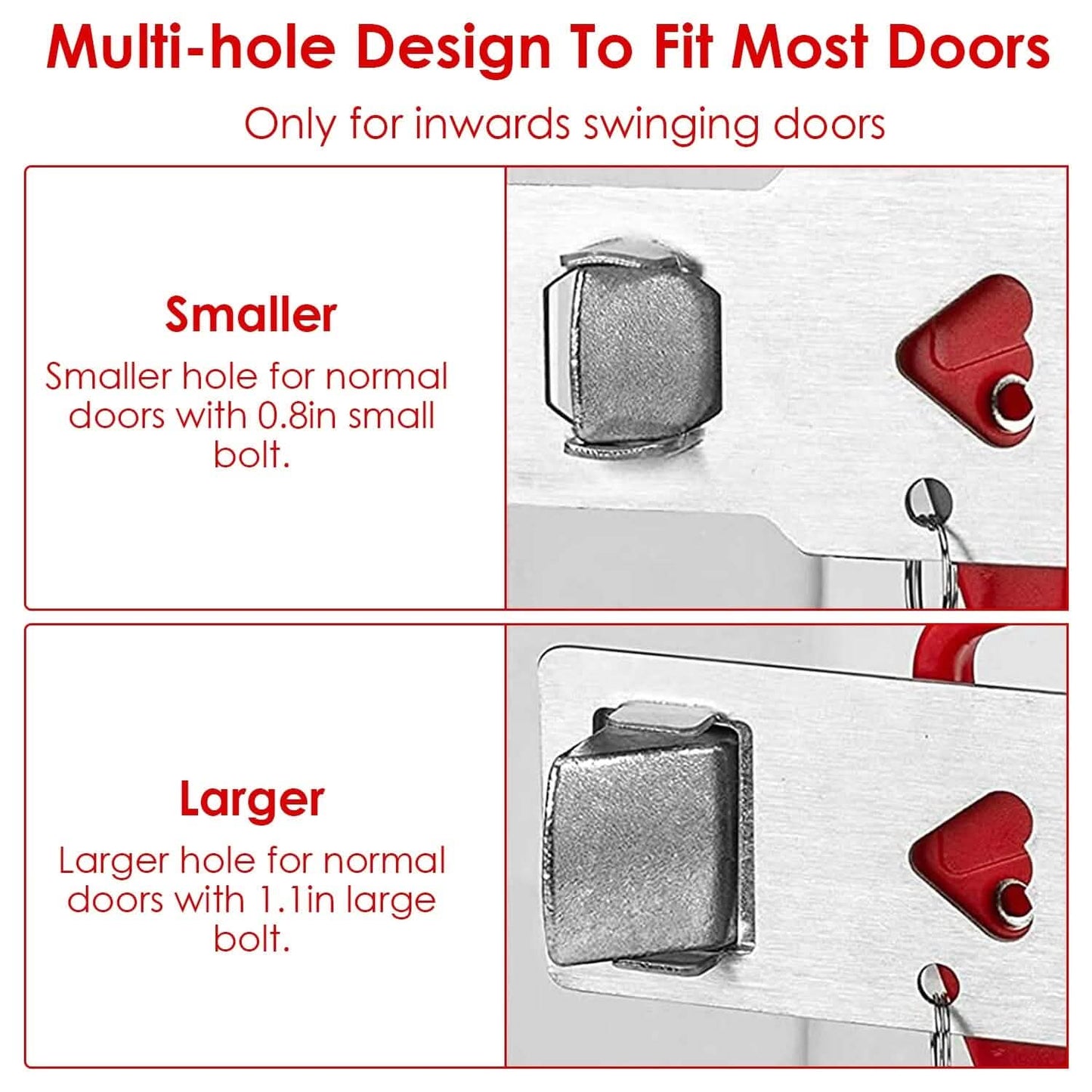 2-Piece: Portable Travel Door Lock Home Hotel Apartment Security Lock