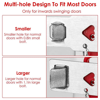2-Piece: Portable Travel Door Lock Home Hotel Apartment Security Lock