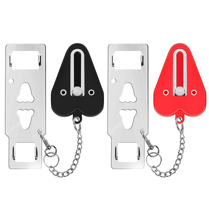 2-Piece: Portable Travel Door Lock Home Hotel Apartment Security Lock