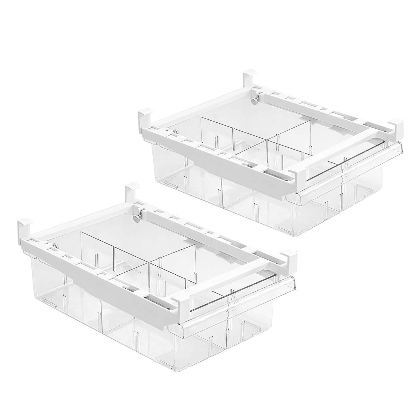 2-Piece: Refrigerator Egg Drawer 36 Egg Capacity Snap On Hanging Storage Tray
