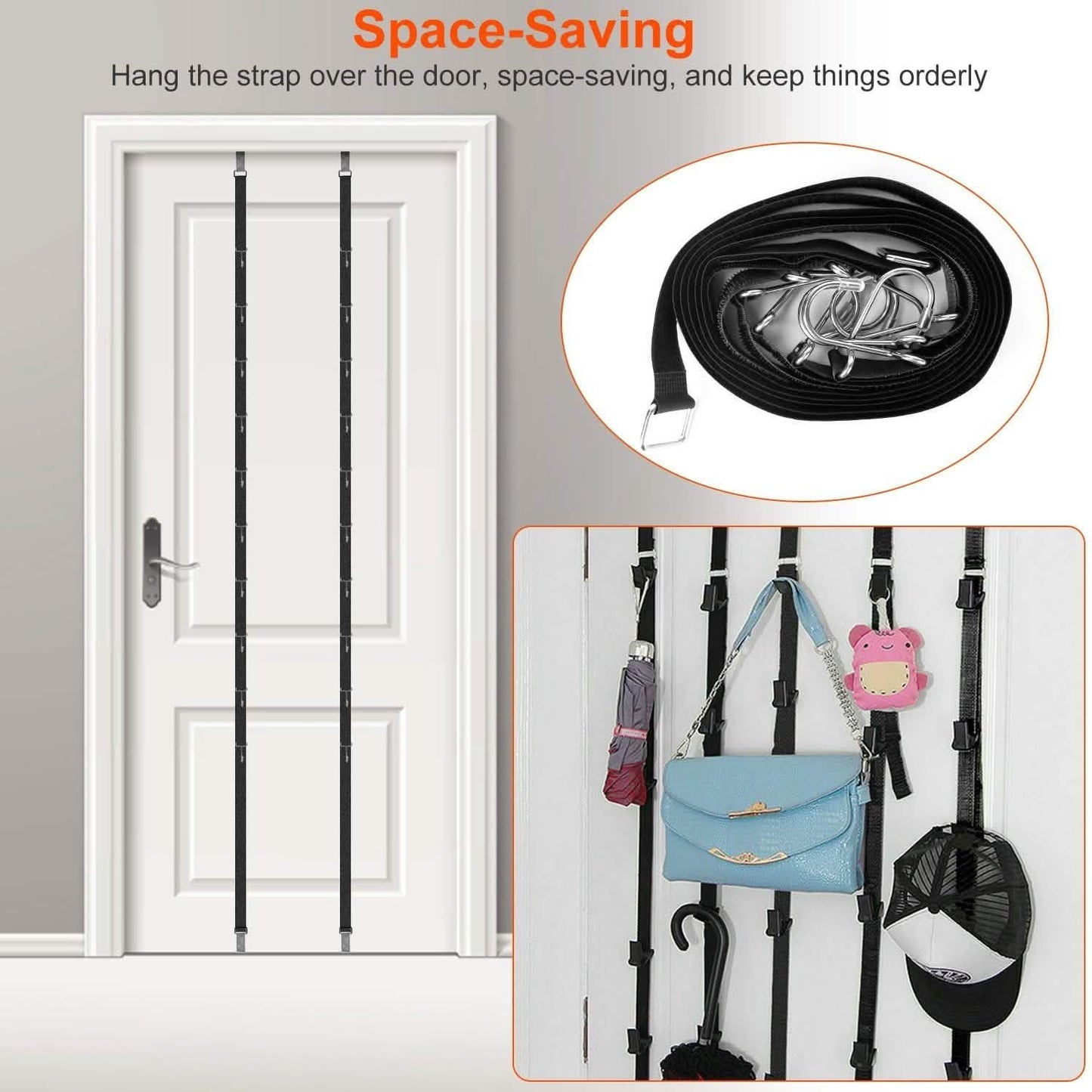 2-Piece Set: Cap Rack Holder Over the Door