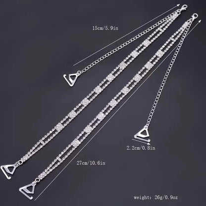 2-Piece Set: Elegant & Sexy Rhinestone Bra Straps