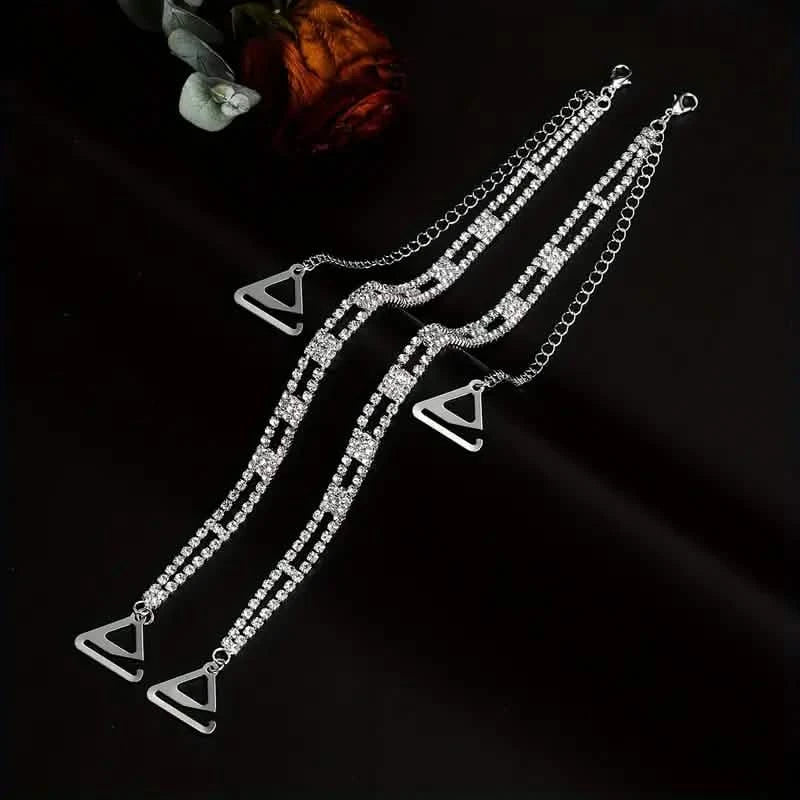 2-Piece Set: Elegant & Sexy Rhinestone Bra Straps