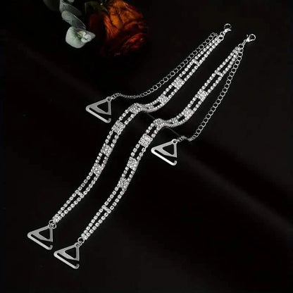 2-Piece Set: Elegant & Sexy Rhinestone Bra Straps