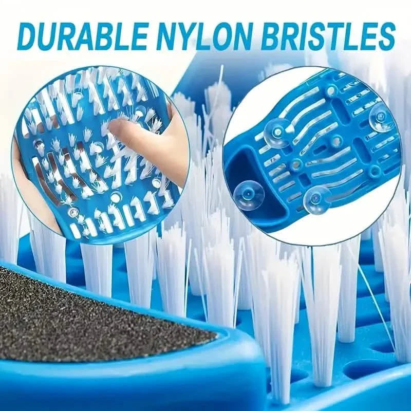 2-Piece Set: Foot Washing Brush Foot Scrub with Suction Cup