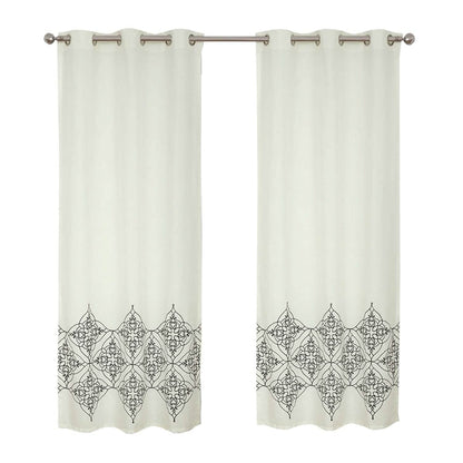 2-Piece Set: Global Varanasi Embroidered Window Panel Pair