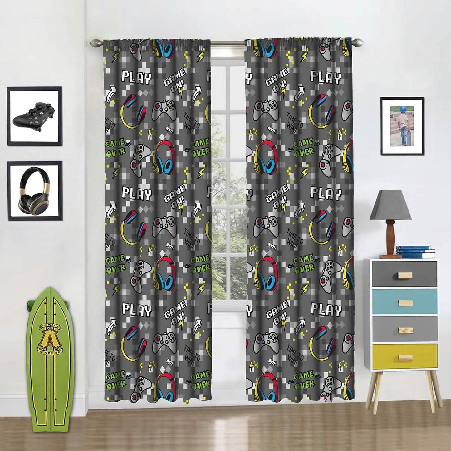 2-Piece Set: Kidz Mix Game on Glow-in-the-Dark Window Panel Pair