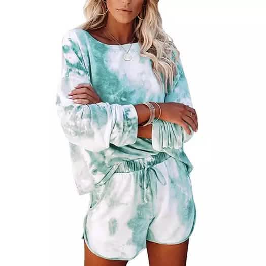 2-Piece Set: Leo Rosi Women Casual Nat Tie Dye Lounge Set