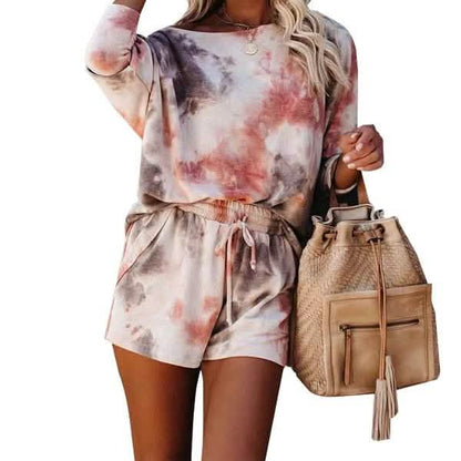 2-Piece Set: Leo Rosi Women Casual Nat Tie Dye Lounge Set