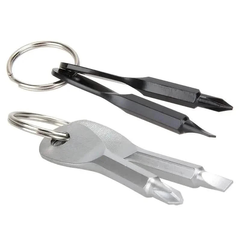 2-Piece Set: Portable Mini Screwdriver Key Ring