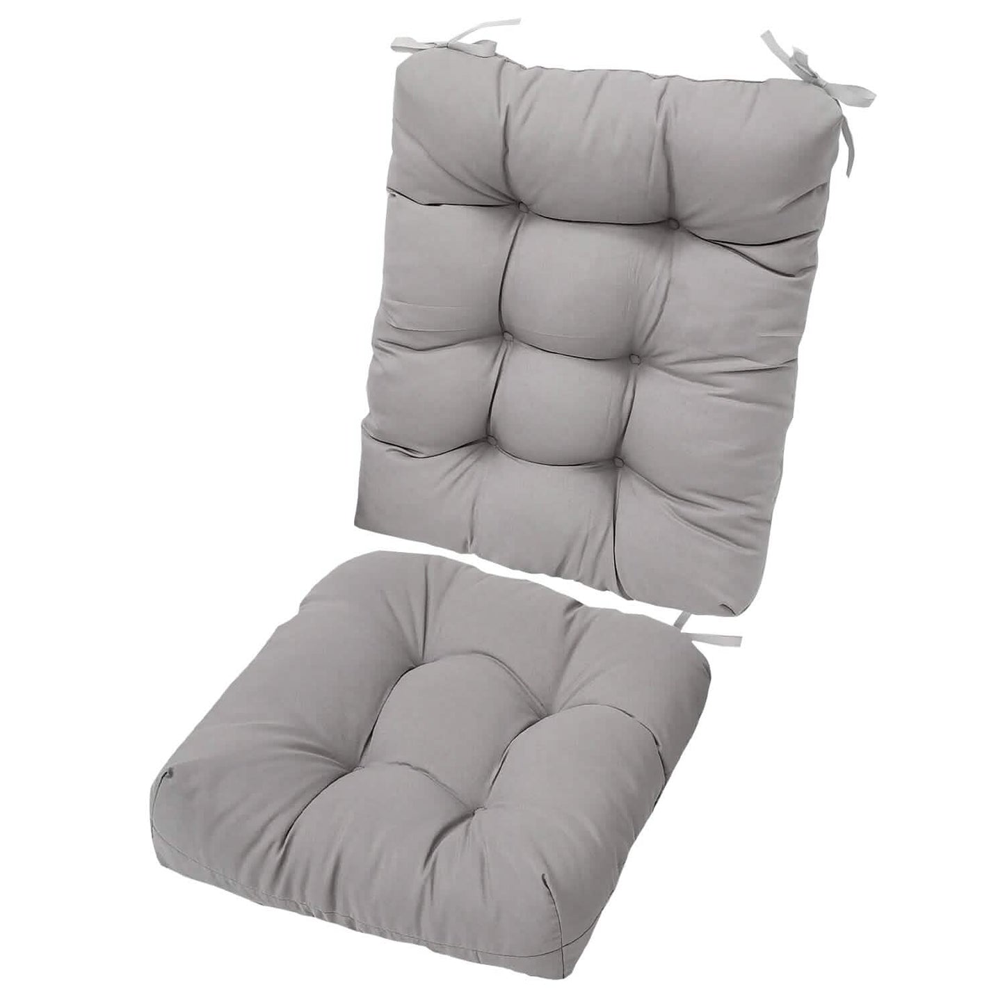 2-Piece Set: Rocking Chair Cushion with Non-Slip Ties Polyester Fiber Filling
