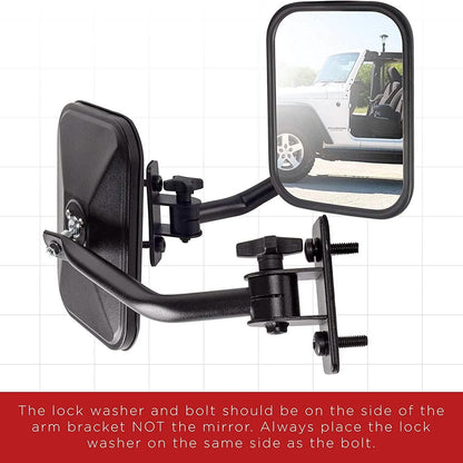 2-Piece Set: Side Mirror Best for 1997-2018 Jeep Wrangler