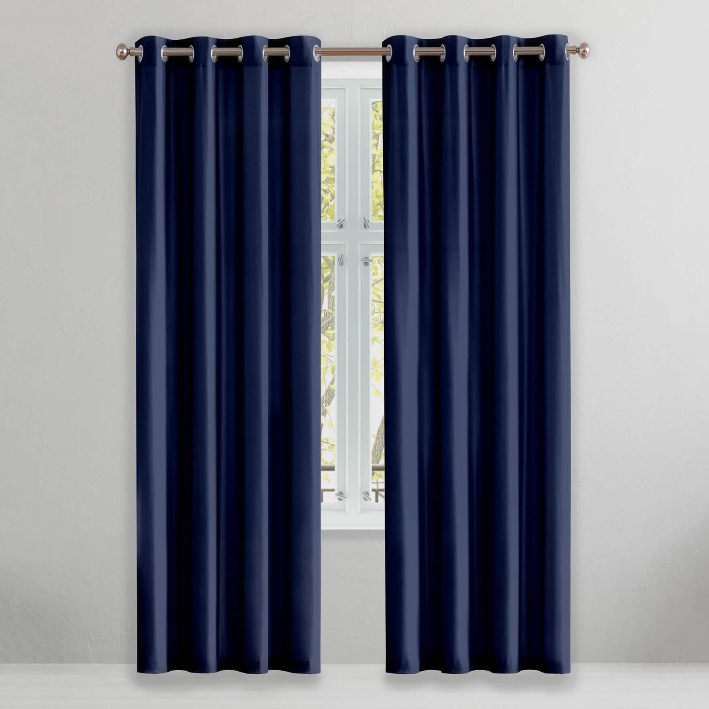 2-Piece Set: Solid Blackout Thermal Window Curtain Pair Panel