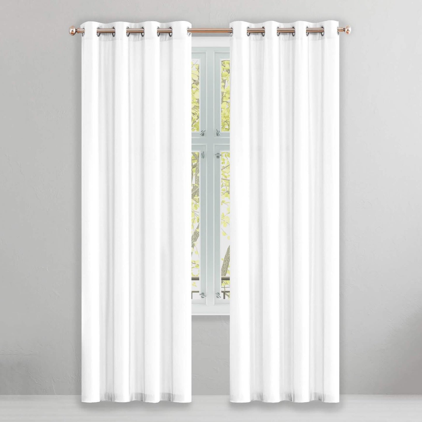 2-Piece Set: Solid Blackout Thermal Window Curtain Pair Panel
