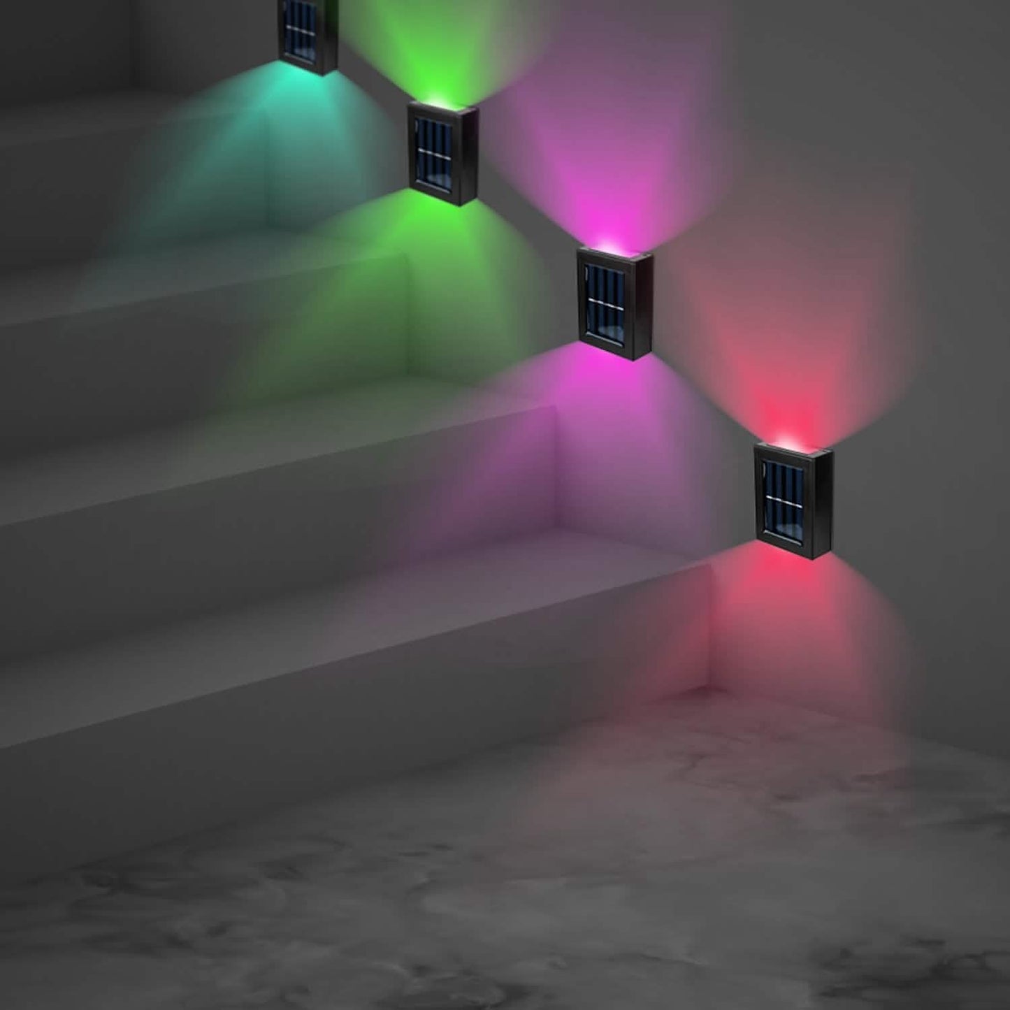 2-Piece: Solar Deck Outdoor Lights