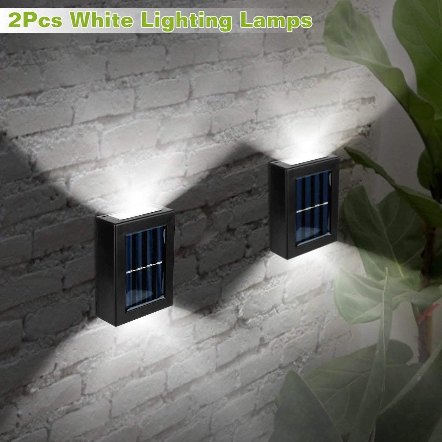 2-Piece: Solar Deck Outdoor Lights