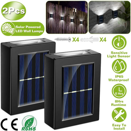 2-Piece: Solar Deck Outdoor Lights