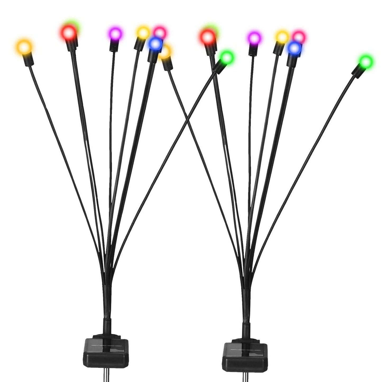 2-Piece: Solar Firefly Lights Swaying Decorative Pathway Lamp