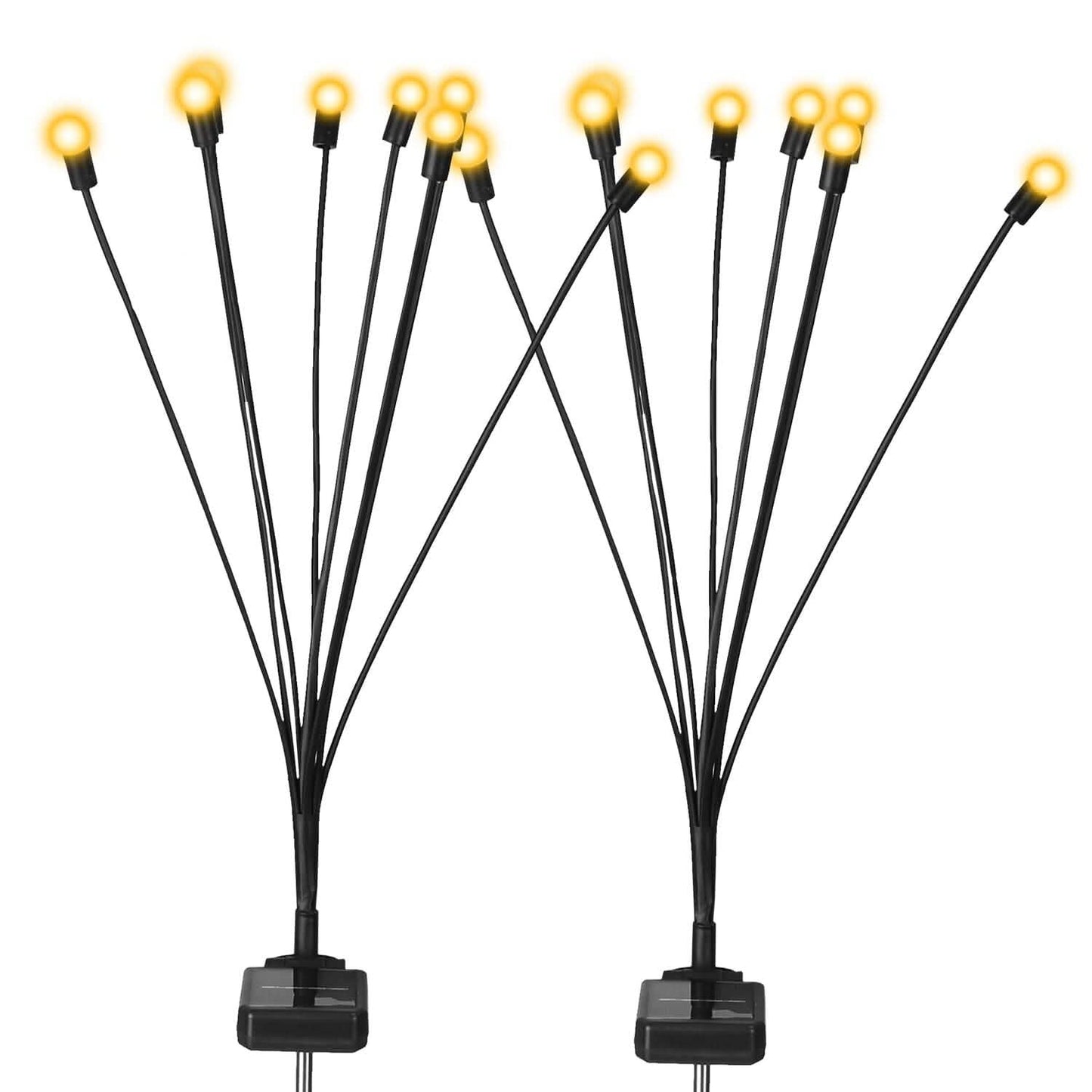 2-Piece: Solar Firefly Lights Swaying Decorative Pathway Lamp