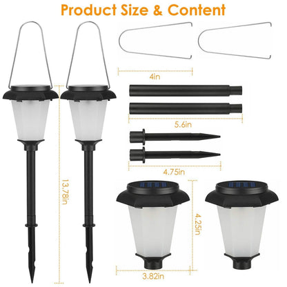 2-Piece: Solar Flame Torch Light