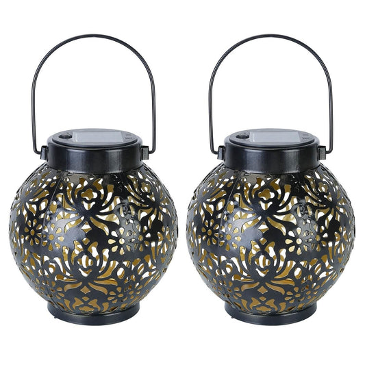 2-Piece: Solar Powered Hanging Lights