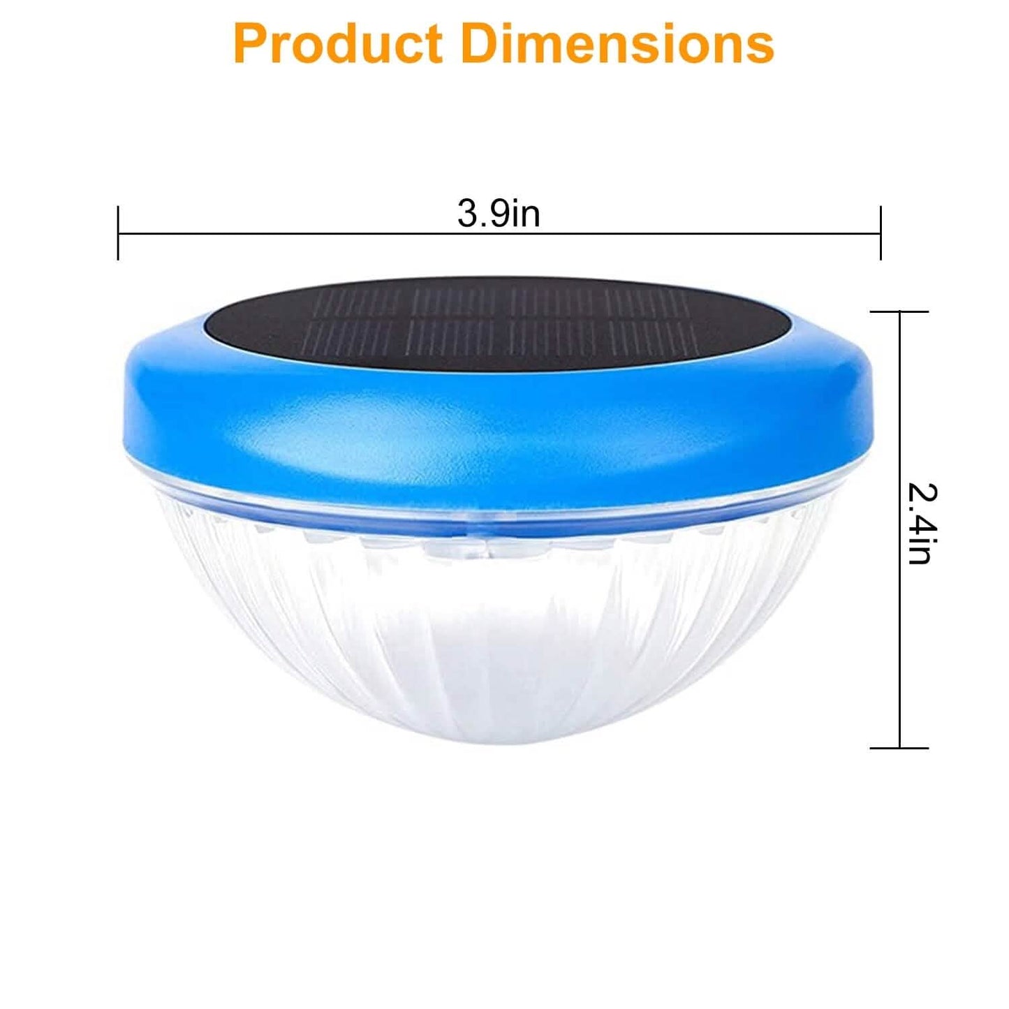 2-Piece: Solar Powered LED Pool Light Gradient Multicolor Changing