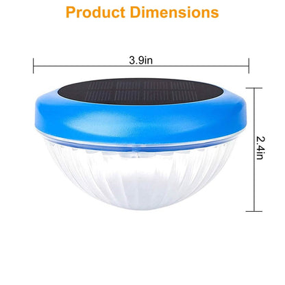 2-Piece: Solar Powered LED Pool Light Gradient Multicolor Changing