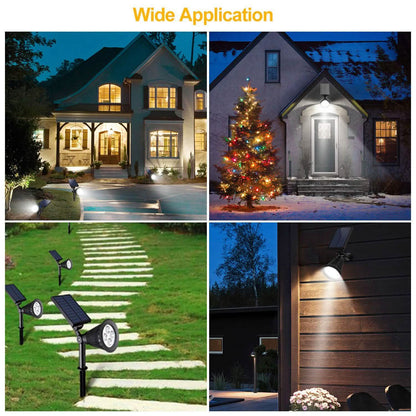 2-Piece: Solar Spotlight Outdoor Dusk Waterproof