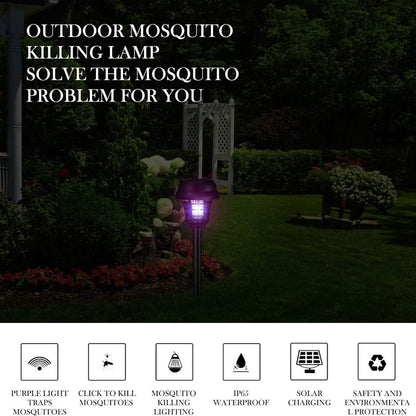 2-Piece: Solar Waterproof Outdoor Bug and Mosquito Zapper