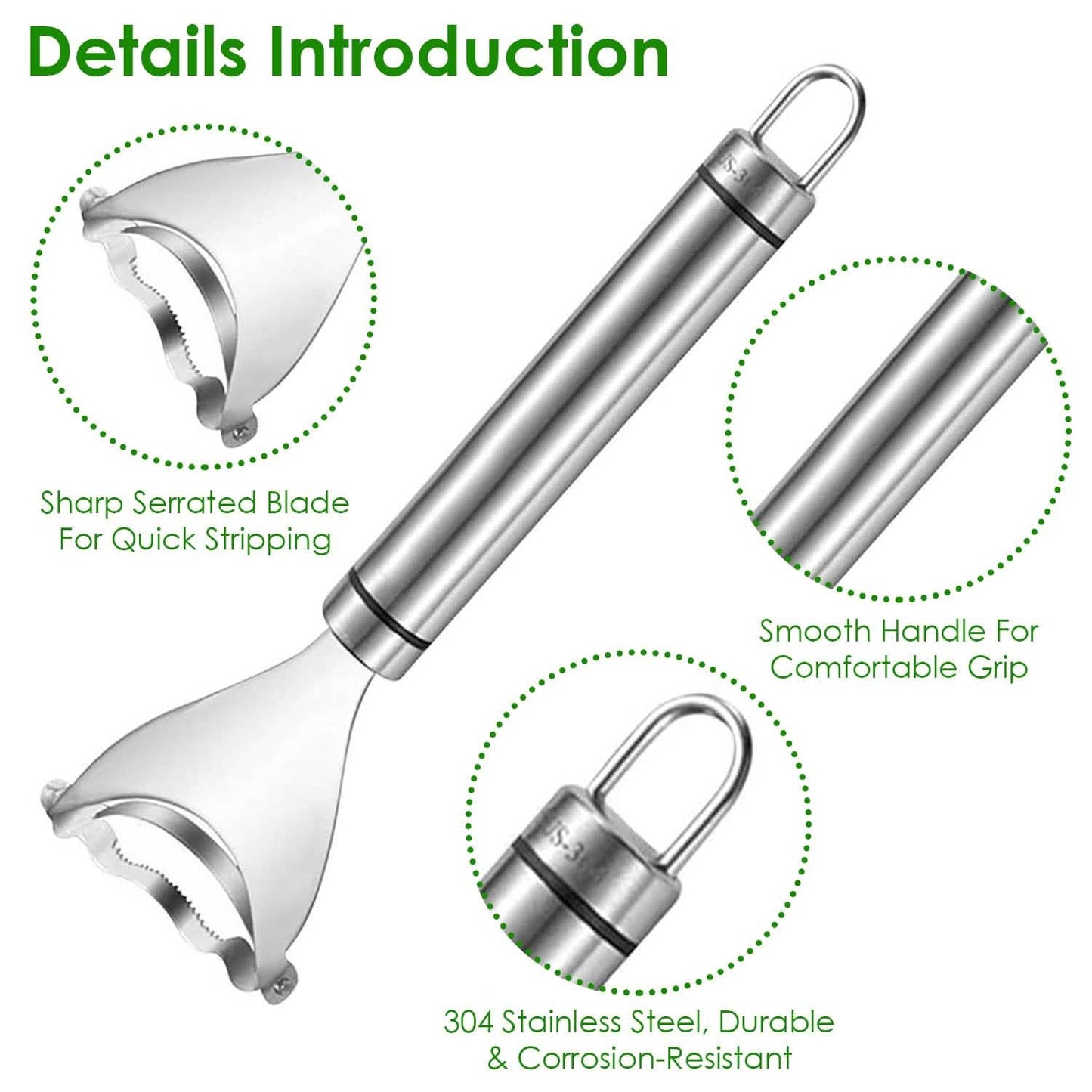 2-Piece: Stainless Steel Corn Cob Peelers