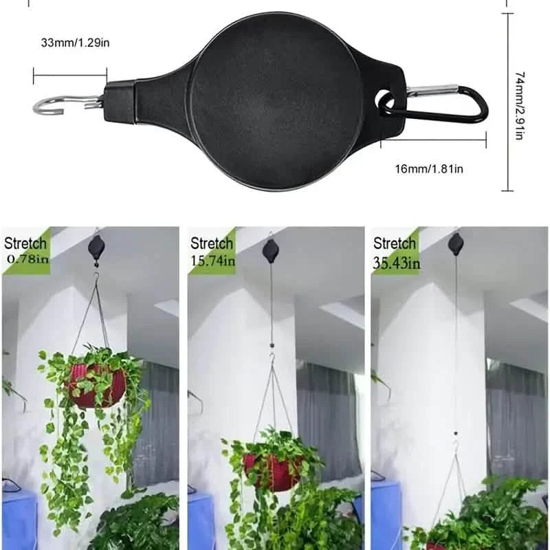 2-Piece: Telescopic Lifting Hooks for Garden Pots