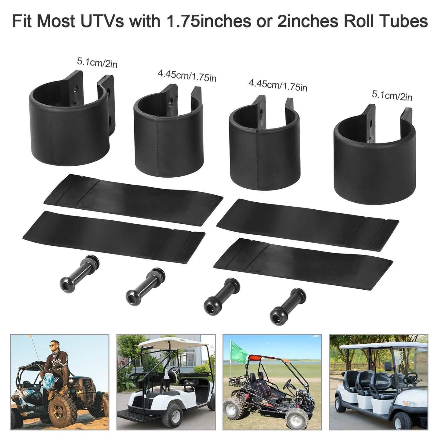 2-Piece: Wide Rear View Mirror