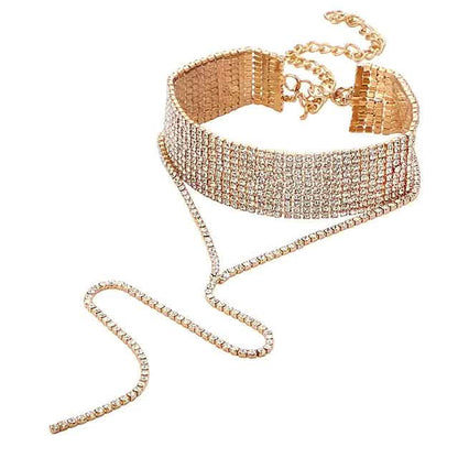 2-Piece: Women's Synthetic Diamond Y Necklace