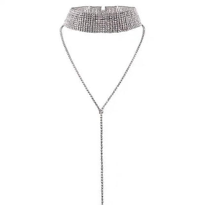 2-Piece: Women's Synthetic Diamond Y Necklace