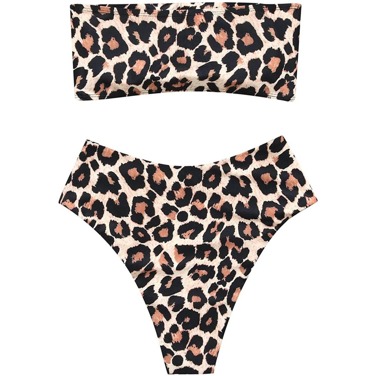 2-Piece: Women's Tube Top Bikini Swimsuit