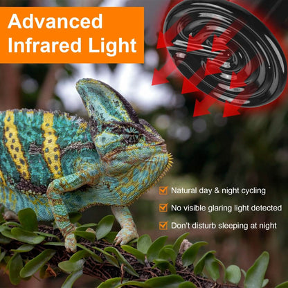 2-Pieces: 150W Infrared Reptile Heat Lamp No Light Emitting