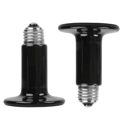 2-Pieces: 150W Infrared Reptile Heat Lamp No Light Emitting