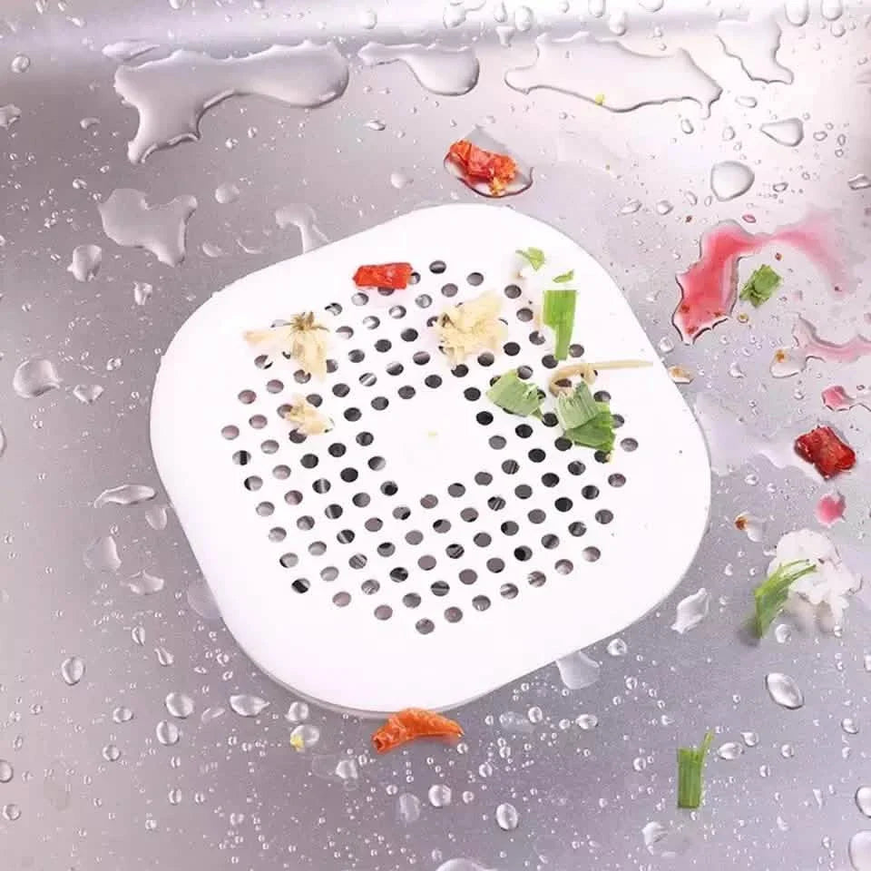 2-Pieces: Bathroom Kitchen Waste Sink Strainer Hair Filter Drain Net Catcher Cover