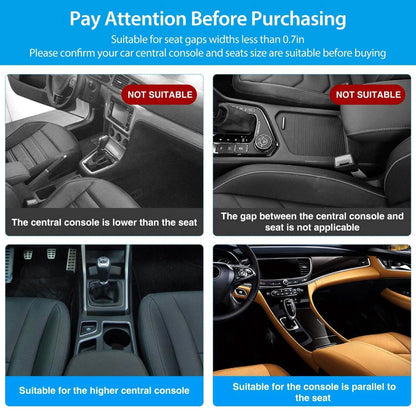 2-Pieces: Car Console Side Organizer